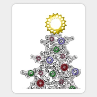 Bike Chain Cycling Christmas Tree Magnet